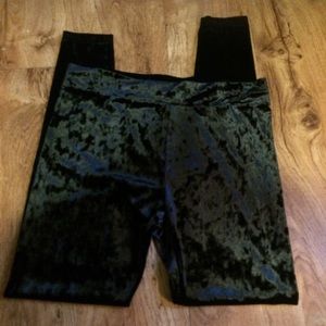 NWT Black velvet leggings